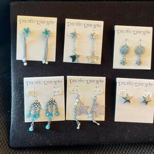 Six pairs costumes earrings
